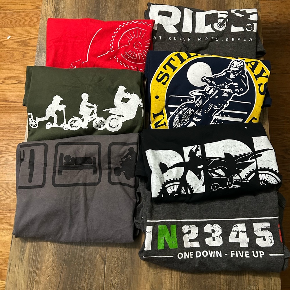 Lot of 7 Men’s Dirt Bike tees